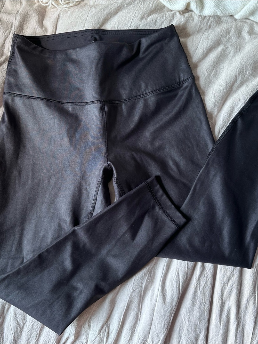 Faux leather High-Waisted Black Leggings